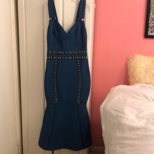 Brand new bandage v-neck sleeveless ankle dress